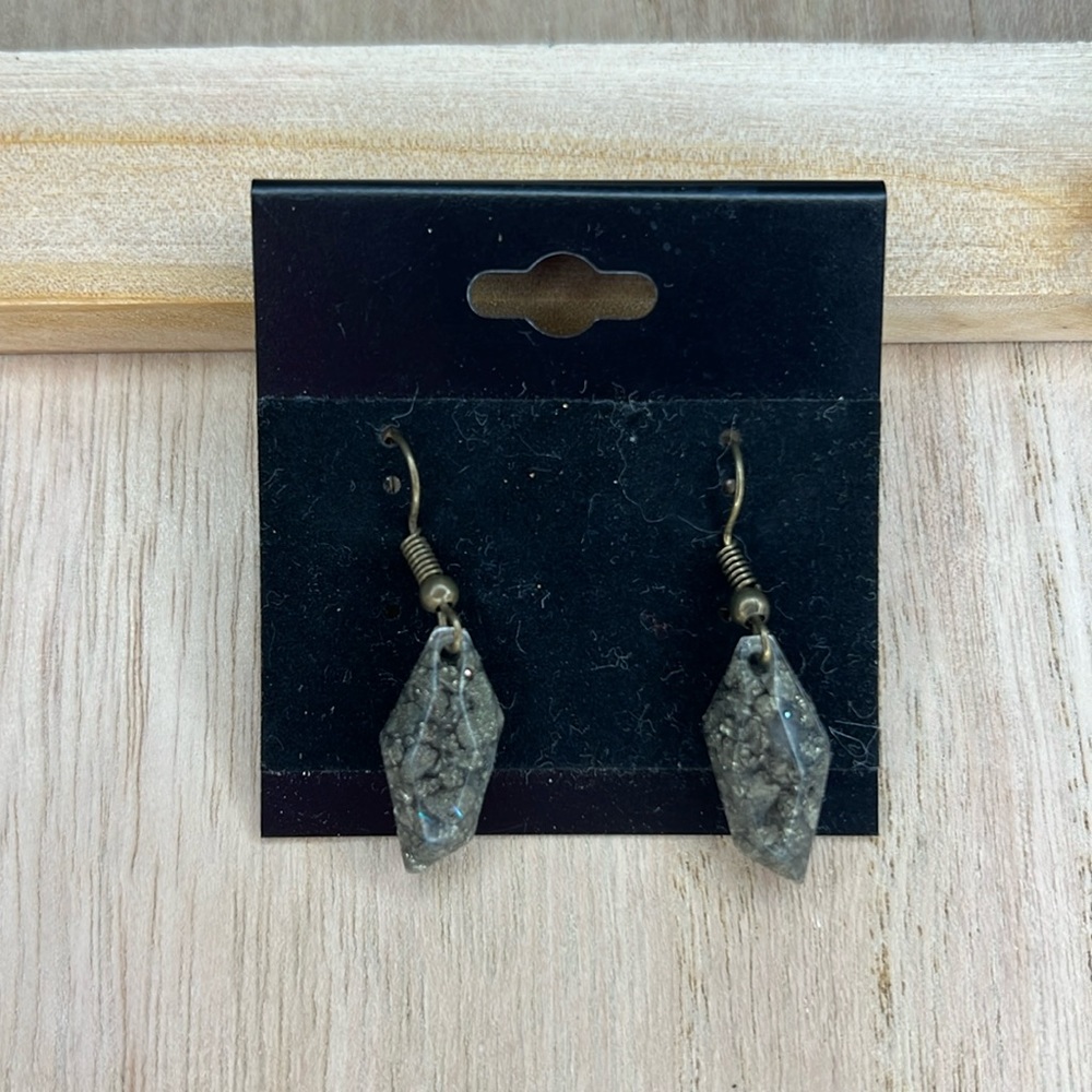 Pyrite dangle earrings